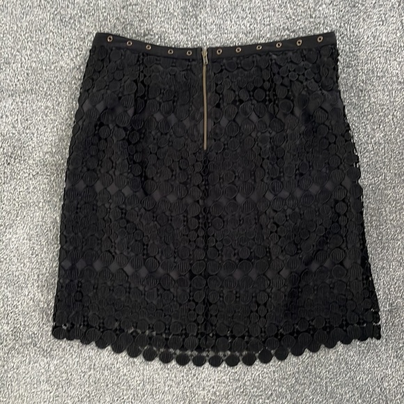 Tracy Reese New York Vintage Mini Skirt with Grommets / Lace Overlay - Size 10 - Picture 6 of 10
